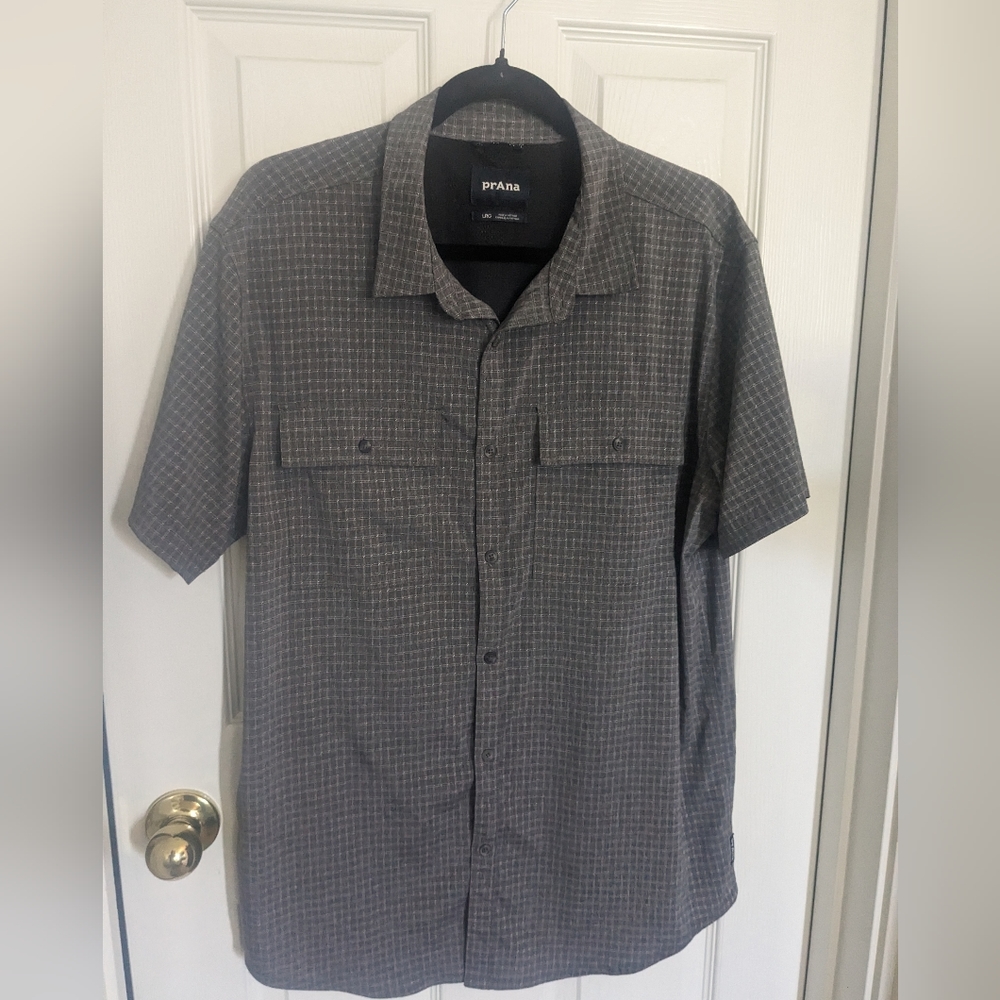 𝅺PRANA Men's Garvan Shirt Charcoal L